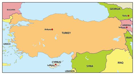 U geniet volop van de zon op uw. Eenvoudige Staatkundige kaart van Turkije 700 | Kaarten en ...