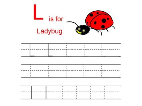L Is For Ladybug Worksheet For Pre K 1st Grade Lesson Planet