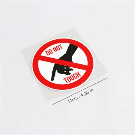 Do Not Touch Warning Sign Sticker Vinyl Decal Decoration For Car Laptop