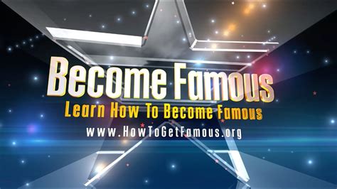 How To Become Famous Step By Step Youtube