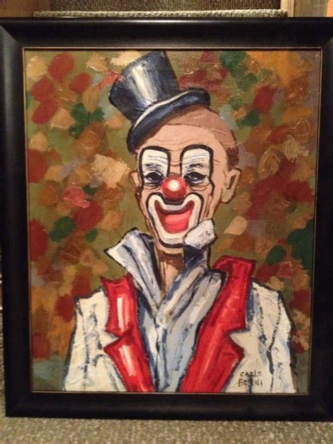 Does Anyone Have Information About An Oil Painting Of A Clown By Carlo