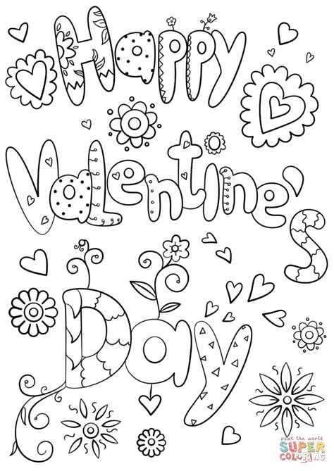 Entertaining valentines activities, here we have a nice delightful clipart collection of february the 14th, happy valentines day love heart coloring sheets. Happy Valentine's Day coloring page | Free Printable ...