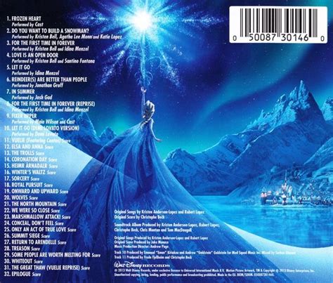 Various Artists Frozen Cd Original Soundtrack Original