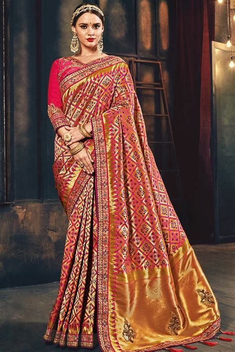 Magenta Banarasi Silk Saree Sarees Designer Collection