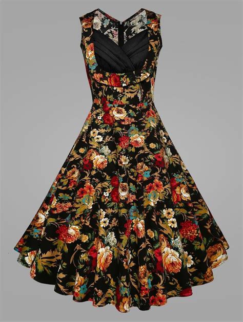 plus size pleated floral vintage swing dress swing dress vintage swing dress plus size dresses