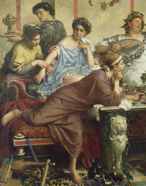 Dido Queen Of Carthage • Details From A Roman Feast By Roberto Bompiani