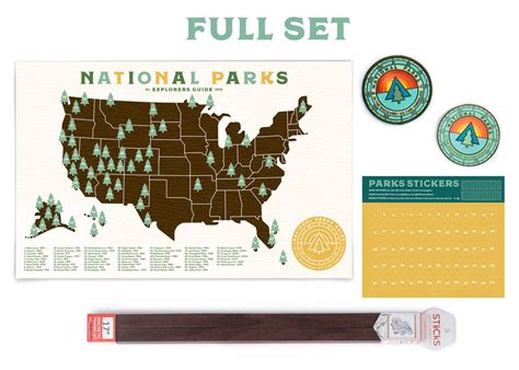 11x17 National Parks Print With Tree Stickers Etsy Uk
