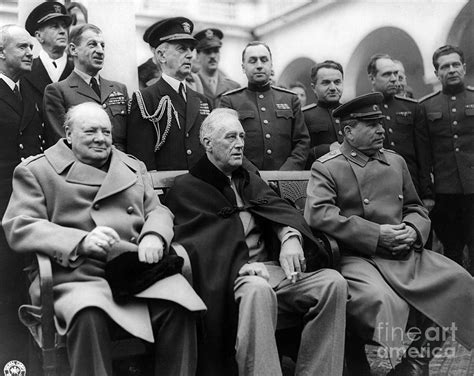 Churchill Roosevelt And Stalin Photograph By Science Source Pixels