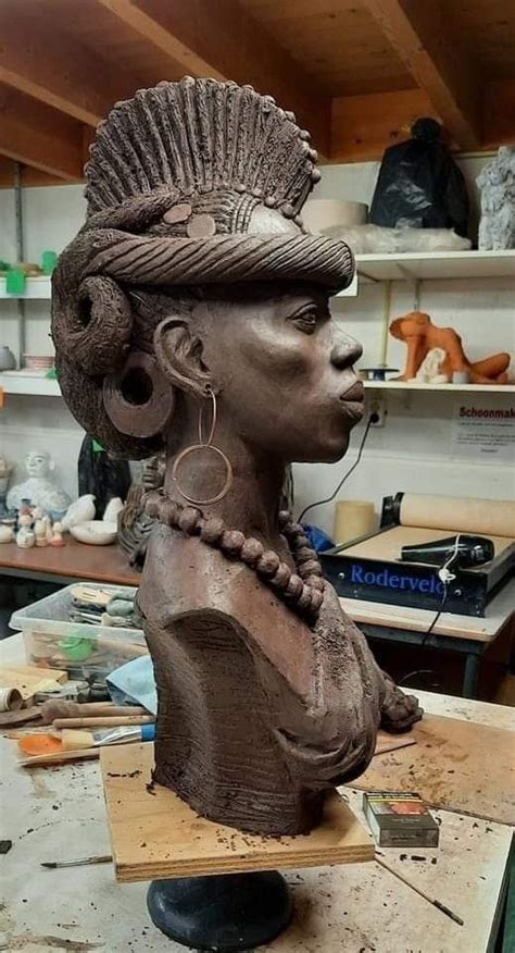 Sculpture Head Pottery Sculpture African Art African History Cement
