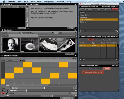 Using A Step Sequencer To Trigger Media Clips — Vdmx Mac Vj Software