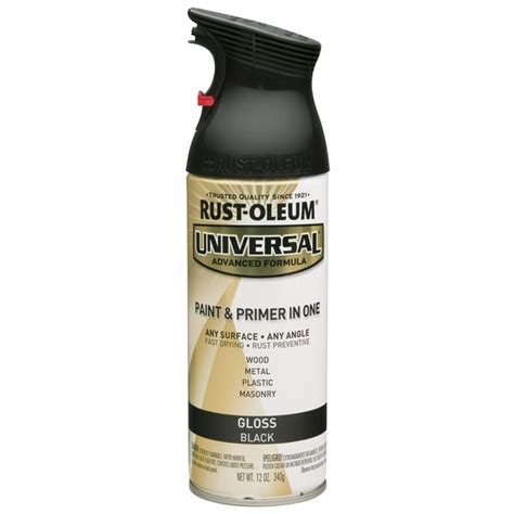 Black Rust Oleum Universal All Surface Interiorexterior Gloss Spray