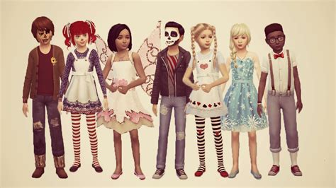 The Sims 4 Lookbook Kids Halloween Costumes Smilinsims