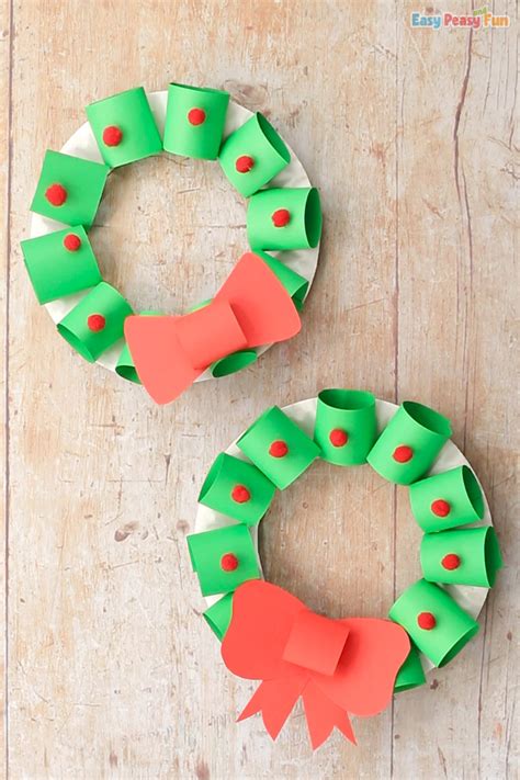 Paper Plate Christmas Wreath Craft Easy Peasy And Fun
