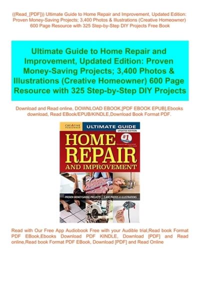 Read Pdf Ultimate Guide To Home Repair And Improvement Updated