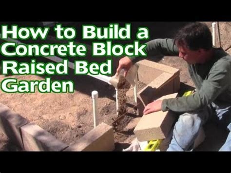 How to build a block wall without mortar: How to Build a Concrete Block Raised Bed Garden without ...