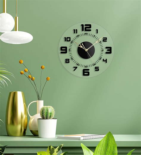 Buy Multicolour Acrylic Elegant Modern Wall Clock Online Modern Wall