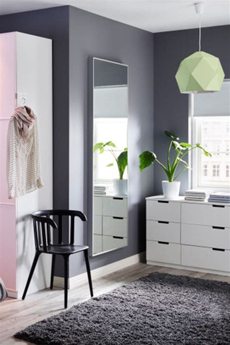 Ikea furniture has never looked this good. HOVET Mirror - aluminum 30 3/4x77 1/8 