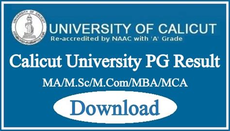 Visit the official website of the university of calicut: Calicut University PG 2nd/4th Sem Result 2019~MA M.Sc M ...