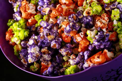 Easy Glazed Halloween Popcorn Recipe Jello Popcorn Beyond Flour