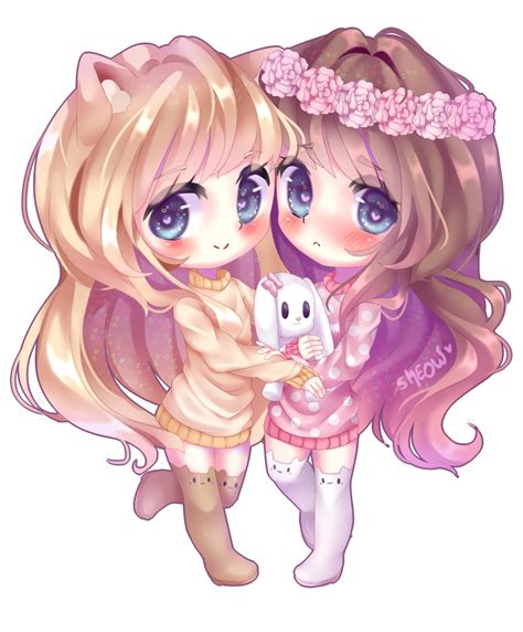 Commission Vickii And Emmie Gamergirlmash By Smeoow Kawaii Chibi