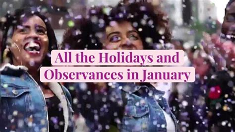 All The Holidays And Observances In January