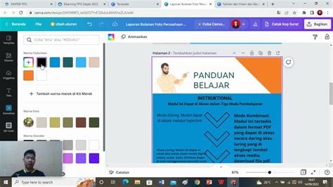 Membuat E Modul Interaktif Dengan Canva Youtube