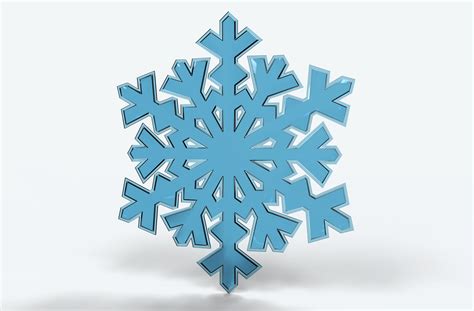 3d Realistic Snowflake Turbosquid 1494788