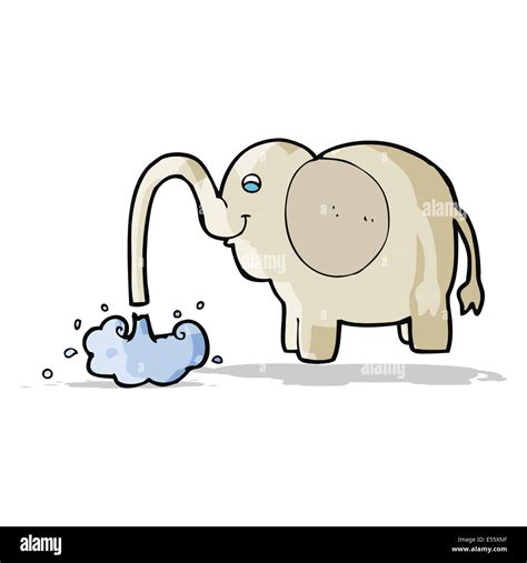 Cartoon Elephant Squirting Water Stock Vector Image Art Alamy