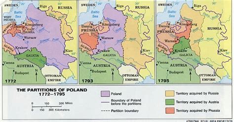 The Partitions Of Poland 1772 1795 Poland History Poland Map