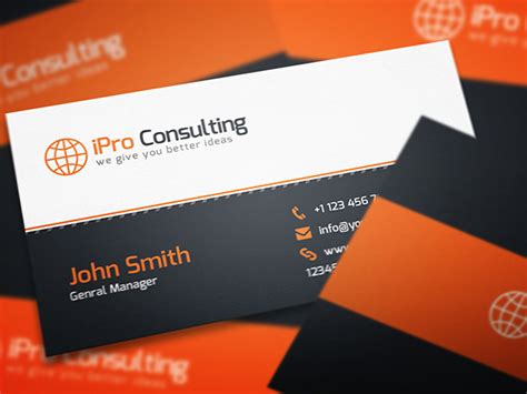 When you won a business or planning to start one, it is of. Consulting Business Card psd template - Free Graphics