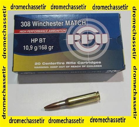 1 Boite De 20 Cartouches De Calibre 308 Winchester Partizan 168