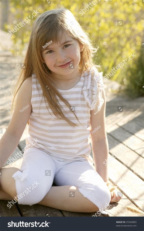 Portrait Of Beautiful Teen Girl Outdoors In Summertime Stock Photo