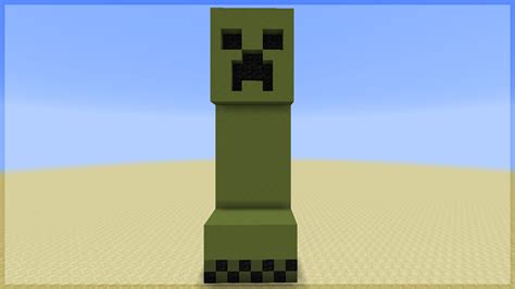 Minecraft Como Construir Uma Estátua De Creeper Simples Youtube