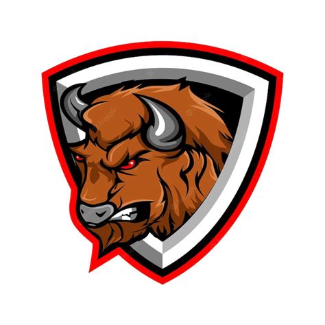 Premium Vector Bison Esport Mascot Logo Design