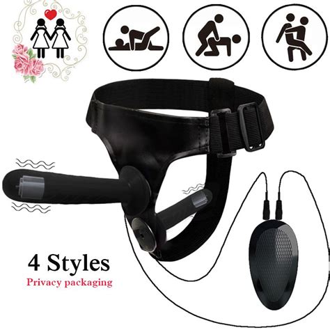 Double Penis Dildo Vibrator Adult Toy Erotic Ultra Elastic Harness Belt Strap On Dildo Remote