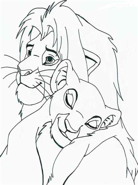 Simba and his father mufasa in the lion king movie coloring page : The Lion King coloring pages. Download and print The Lion ...