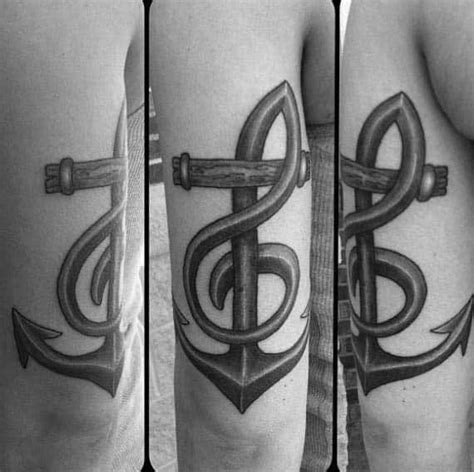 80 Treble Clef Tattoo Designs For Men Musical Ink Ideas