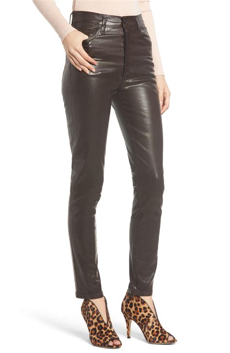 Citizens Of Humanity Olivia High Waist Slim Faux Leather Pants Lyst