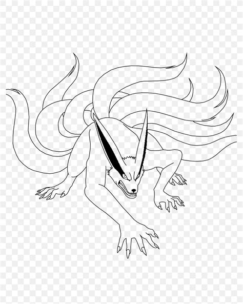 Nine Tailed Fox Drawing Outline It S Simple Simply Subscribe Us For