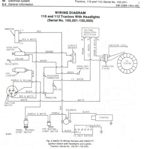 Wiring diagram a wiring diagram shows, as closely as possible, the actual location of all component parts of the device. Need A 112 Wiring Diagram - John Deere Tractor Forum - GTtalk