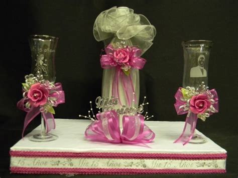 Centro de mesa con flor natural. Copas Para Xv Años - $ 370.00 en Mercado Libre