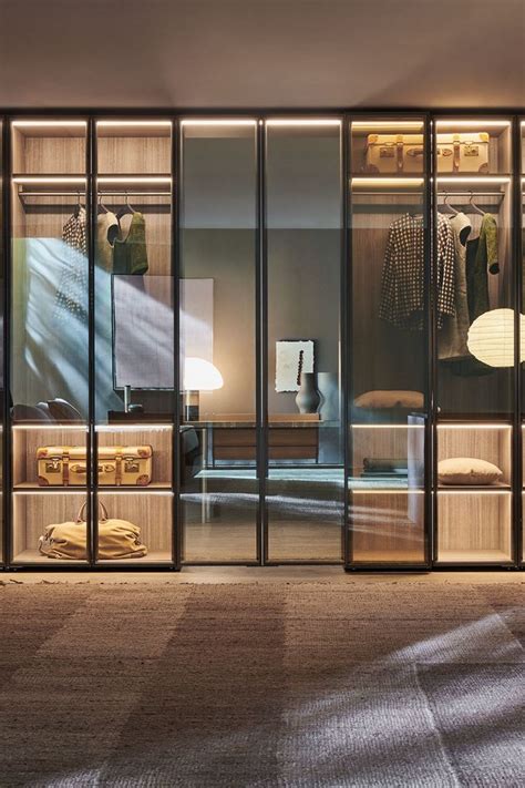 Contemporary Wardrobes With Glass And Mirrored Doors Mirrored