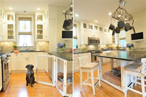 8 Genius Solutions For Your Pets In The Kitchen Dog Spaces Crates