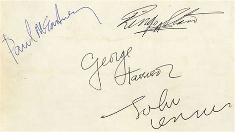 The Beatles Autograph Examples Authentic Beatles Autographs