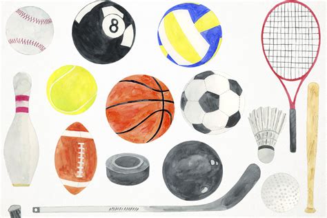 Most relevant best selling latest uploads. Watercolor Ball Games Clipart, Sports Clipart, Sports PNG ...