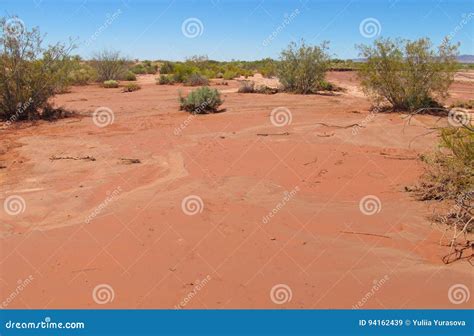 Dry Arid Red Sand Desert Stock Image Image Of Nature 94162439