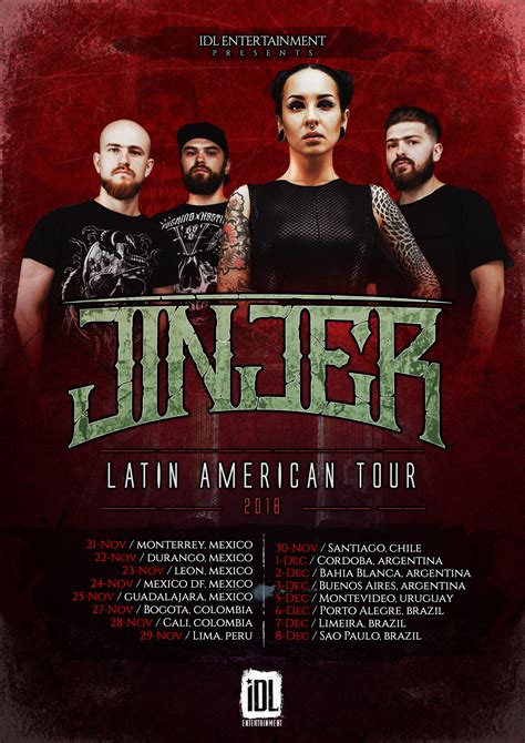 Idl Entertaiment Jinjer Latin American Tour 2018 Idl Entertaiment