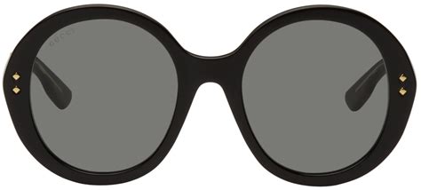 gucci black round sunglasses 001 black editorialist