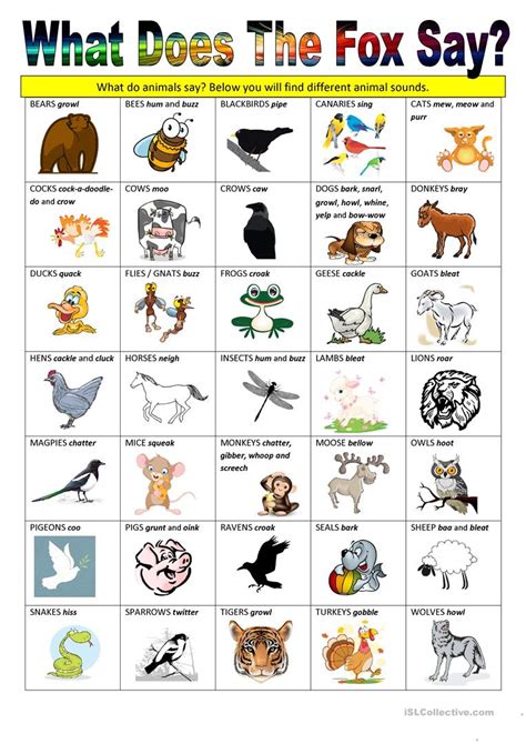 Animal Sounds Names Worksheet Free Esl Printable Worksheets Made