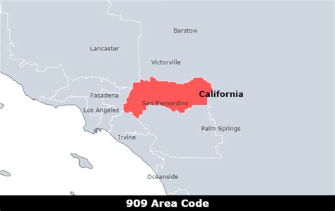 909 Area Code Map Phone Lookup Time Zone